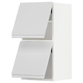 METOD Wall cabinet horizontal w 2 doors, white/Voxtorp high-gloss/white, 40x80 cm