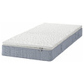 VESTERÖY Mattress and mattress pad, medium firm light blue/Nisseholm white, Standard Single