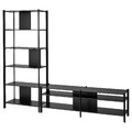 JÄTTESTA TV storage combination, black, 240x40x194 cm