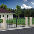 Double Swing Gate Steel 400 x 150 cm