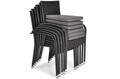 Garden Furniture Set Table & 8 Chairs MALAGA, black