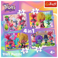 Trefl Children's Puzzle Trolls 4in1 4+