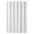 SVARTSTARR Shower curtain, white/grey, 180x200 cm