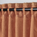 LÖNNSTÄVMAL Block-out curtains, 1 pair, light red-brown, 145x300 cm