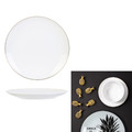 Plate Pearl Gold 20cm, white