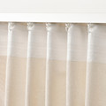 LENDA Curtains with tie-backs, 1 pair, off-white, 140x300 cm