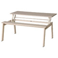 LJUNGSBRO Table, adjustable beige, 104x70 cm