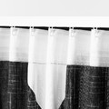 SKÄRMTRY Curtains, 1 pair, black/white, 145x300 cm