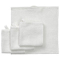 LUDDVIAL Washcloth, white, 25x25 cm