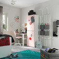 SMÅSTAD / PLATSA Wardrobe, white pale pink, with 2 clothes rails, 60x40x180 cm