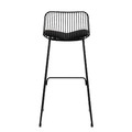 Bar Stool with Seat Pad Dill High, black