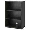 GALANT Shelf unit, black stained ash veneer, 80x120 cm