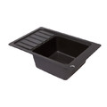 Granite Kitchen Sink Romesco 1 Bowl with Drainer & Accessories, black