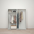 PLATSA Wardrobe with 4 doors, white/Fonnes white, 160x57x181 cm