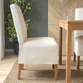 BERGMUND Chair w medium long cover, oak effect/Inseros white