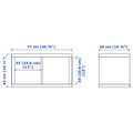 KALLAX / LACK Storage combination with 2 shelves, white, 266x39x147 cm