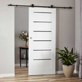 Internal Sliding Door Toreno 80, white, black glass