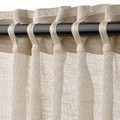 HÄLLEBRÄCKA Sheer curtains, 1 pair, light beige, 145x300 cm