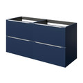 Goodhome Wall-mounted Basin Cabinet Imandra 120cm, matt dark blue