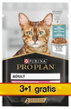 Purina Pro Plan Cat Nutri Savour Ocean Fish in Gravy Wet Cat Food 3+1 x 85g