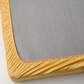 NATTJASMIN Fitted sheet, yellow, 160x200 cm