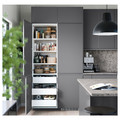 EKBACKEN Worktop, dark grey, marble effect laminate, 246x2.8 cm