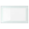 BESTÅ Wall-mounted cabinet combination, white Glassvik/white/light green clear glass, 60x42x38 cm
