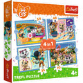 Trefl Children's Puzzle 44 Cats 4in1 4+