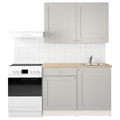 KNOXHULT Kitchen, grey, 120x61x220 cm