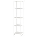 JOSTEIN Shelving unit, in/outdoor/metal white, 41x40x180 cm