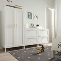 SMÅSTAD / PLATSA Wardrobe, white with frame/with 2 chest of drawers, 180x57x133 cm
