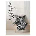 MAJSMOTT Duvet cover and pillowcase, off-white/black, 150x200/50x60 cm