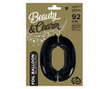 Foil Balloon Number 0, black, 92cm