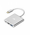 TB Adapter 3in1 USB-C, HDMI, USB, PD, silver