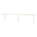 BERGSHULT / FÖRLÄGGARE Wall shelf, white/white, 120x20 cm