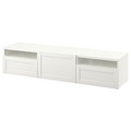 BESTÅ TV bench, white/Hanviken white, 180x42x39 cm