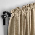 ROSENMANDEL Room darkening curtains, 1 pair, yellow-beige, 135x300 cm