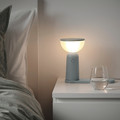 BETTORP LED mobile lamp w wireless charging, dimmable light grey-blue