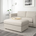 VIMLE Footstool with storage, Gunnared beige