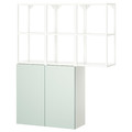 ENHET Storage combination, white/pale grey-green, 120x32x150 cm