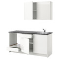 KNOXHULT Kitchen, high-gloss white, 180x61x220 cm