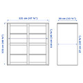 HAVSTA Glass-door cabinet, white, 121x123x35 cm