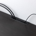 BESTÅ TV bench, black-brown, Selsviken high-gloss/black smoked glass, 180x42x39 cm