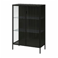 RUDSTA Glass-door cabinet, anthracite, 80x37x120 cm