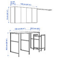 ENHET Storage combination, white/oak effect, 139x63.5 cm