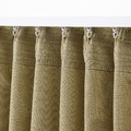 LÖNNSTÄVMAL Block-out curtains, 1 pair, light olive-green, 145x300 cm