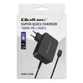 Qoltec Wall Charger EU Plug GaN POWER PRO 1xUSB C, 100W, 5 20V