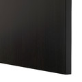 BESTÅ TV storage combination/glass doors, black-brown/Lappviken black-brown clear glass, 240x42x190 cm
