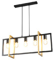 Pendant Lamp Eden 5-p, black/gold