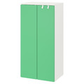 SMÅSTAD / PLATSA Wardrobe, white/green, 60x42x123 cm